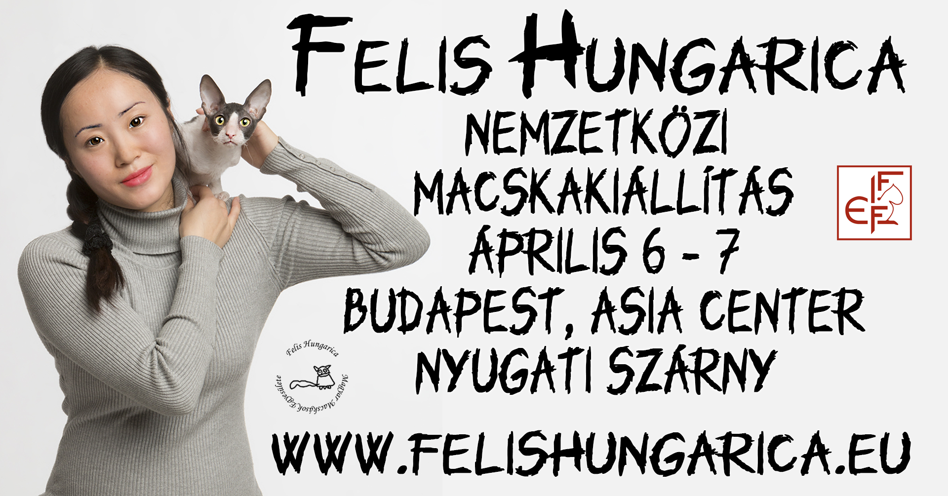 Felis Hungarica nemzetközi macskakiállítás április 6-7 Budapest, Asia Center